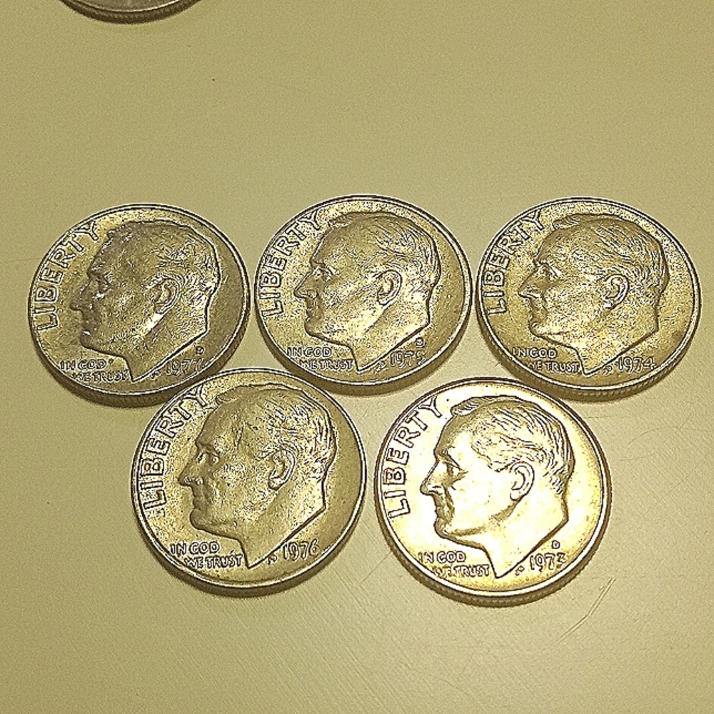 1973-1977 Good/VG Condition Roosevelt Dimes